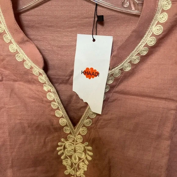Khaadi Mauve Tunic with Cream embroidery and Trim - Picture 16 of 16